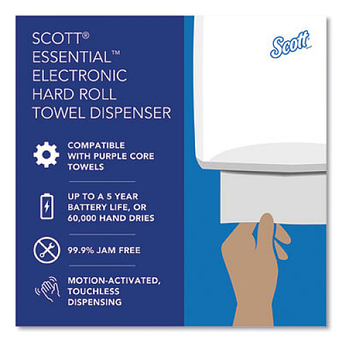 Scott Essential Electronic Hard Roll Towel Dispenser, 12.7 x 9.57 x 15.76, Black (48860)