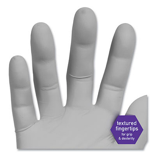 Kimtech STERLING Nitrile Exam Gloves, Powder-Free, Medium, 3.5 mil Thick, 9.5" Long, Sterling Gray, 200/Box (50707)