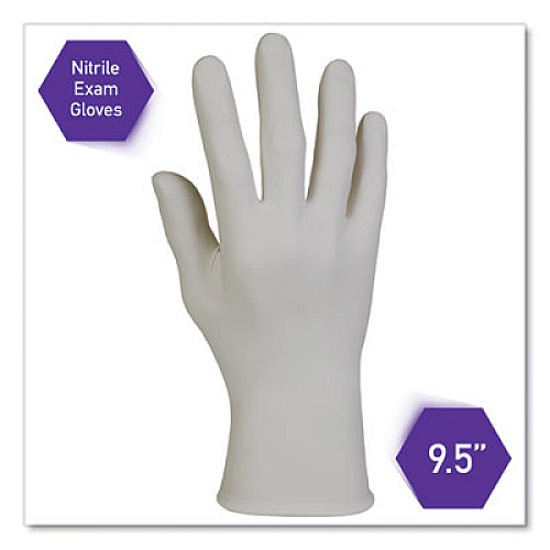 Kimtech STERLING Nitrile Exam Gloves, Powder-Free, Large, 3.5 mil Thick, 9.5" Long, Sterling Gray, 200/Box (50708)