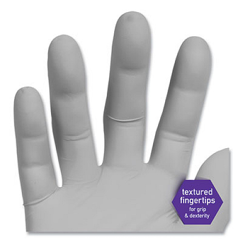 Kimtech STERLING Nitrile Exam Gloves, Powder-Free, Large, 3.5 mil Thick, 9.5" Long, Sterling Gray, 200/Box (50708)