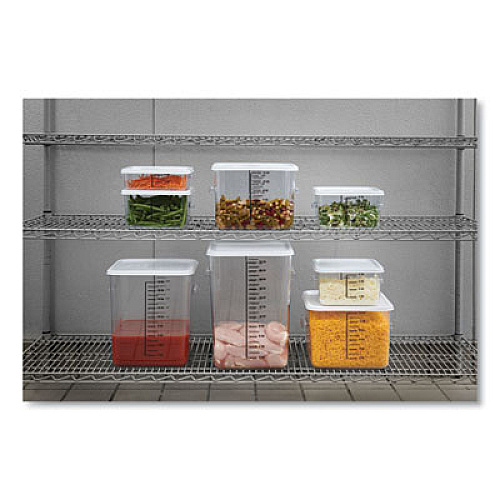 Rubbermaid Commercial SpaceSaver Square Container Lids, 8.8 x 8.75, White, Plastic, 12/Carton (FG650900WHT)