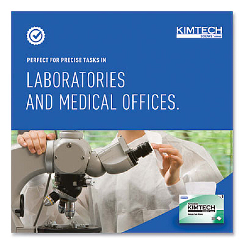 Kimtech Kimwipes Delicate Task Wipers, 1-Ply, 4.4 x 8.4, Unscented, White, 280/Box, 30 Boxes/Carton (34120)