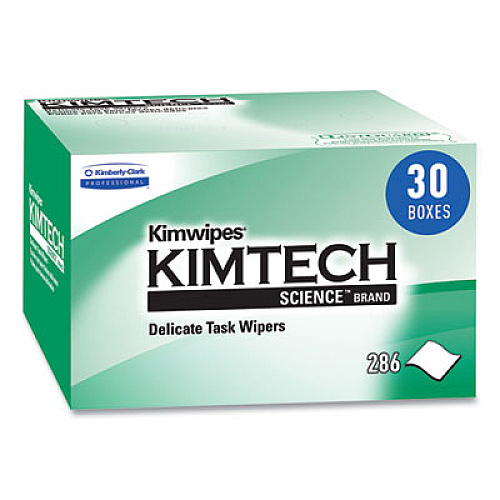 Kimtech Kimwipes Delicate Task Wipers, 1-Ply, 4.4 x 8.4, Unscented, White, 280/Box, 30 Boxes/Carton (34120)