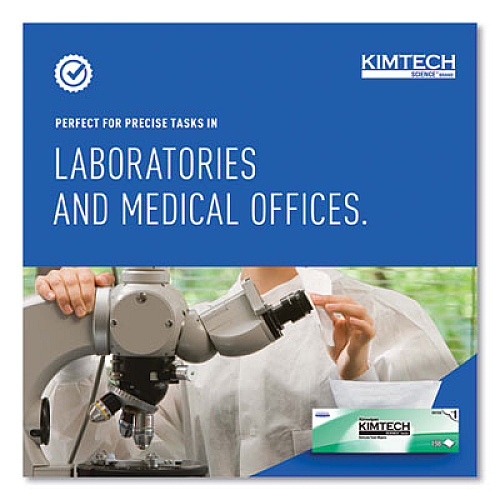 Kimtech Kimwipes Delicate Task Wipers, 1-Ply, 11.8 x 11.8, Unscented, White, 198/Box, 15 Boxes/Carton (34133)