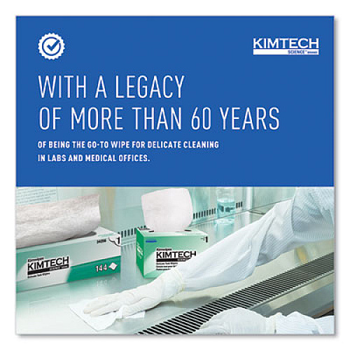 Kimtech Kimwipes Delicate Task Wipers, 1-Ply, 4.4 x 8.4, Unscented, White, 286/Box, 60 Boxes/Carton (34155CT)