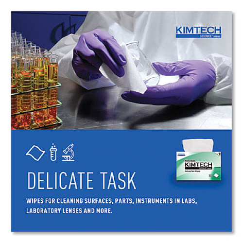 Kimtech Kimwipes Delicate Task Wipers, 1-Ply, 4.4 x 8.4, Unscented, White, 286/Box, 60 Boxes/Carton (34155CT)