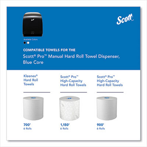 Scott Pro Mod Manual Hard Roll Towel Dispenser, 12.66 x 9.18 x 16.44, Smoke (34346)