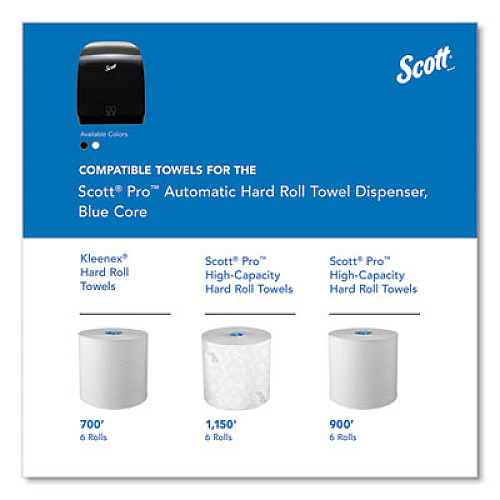 Scott Pro Electronic Hard Roll Towel Dispenser, 12.66 x 9.18 x 16.44, Smoke (34348)