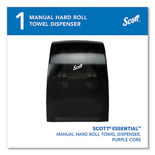 Scott Essential Manual Hard Roll Towel Dispenser, 13.06 x 11 x 16.94, Black (46253)