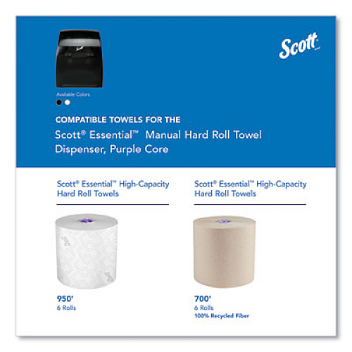 Scott Essential Manual Hard Roll Towel Dispenser, 13.06 x 11 x 16.94, Black (46253)