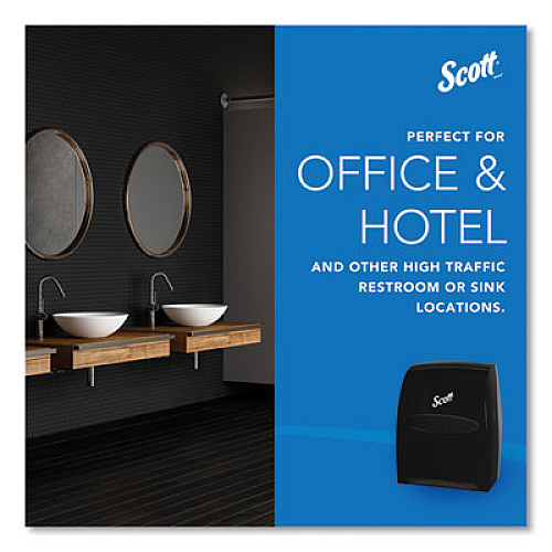 Scott Essential Manual Hard Roll Towel Dispenser, 13.06 x 11 x 16.94, Black (46253)
