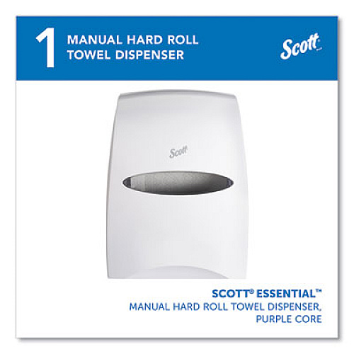 Scott Essential Manual Hard Roll Towel Dispenser, 13.06 x 11 x 16.94, White (46254)