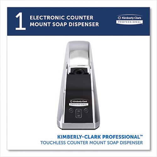 Kimberly-Clark Professional* Touchless Counter Mount Skin Care Dispenser, 1.5 L, 2.12 x 4.25 x 5.56, Chrome (47604)