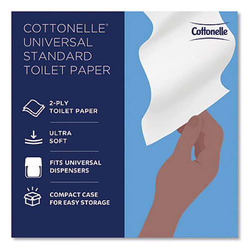 Cottonelle Two-Ply Bathroom Tissue, Septic Safe, White, 451 Sheets/Roll, 20 Rolls/Carton (13135)