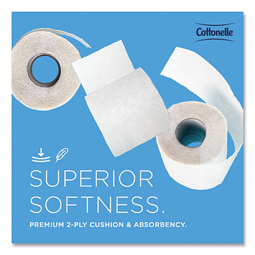 Cottonelle Two-Ply Bathroom Tissue for Business, Septic Safe, White, 451 Sheets/Roll, 60 Rolls/Carton (17713)