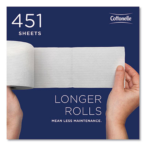 Cottonelle Two-Ply Bathroom Tissue for Business, Septic Safe, White, 451 Sheets/Roll, 60 Rolls/Carton (17713)