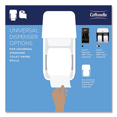 Cottonelle Two-Ply Bathroom Tissue for Business, Septic Safe, White, 451 Sheets/Roll, 60 Rolls/Carton (17713)