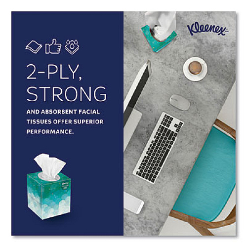 Kleenex Professional Facial Tissue, Pop-Up Box, 2-Ply, White, 90 Sheets/Box (21270BX)
