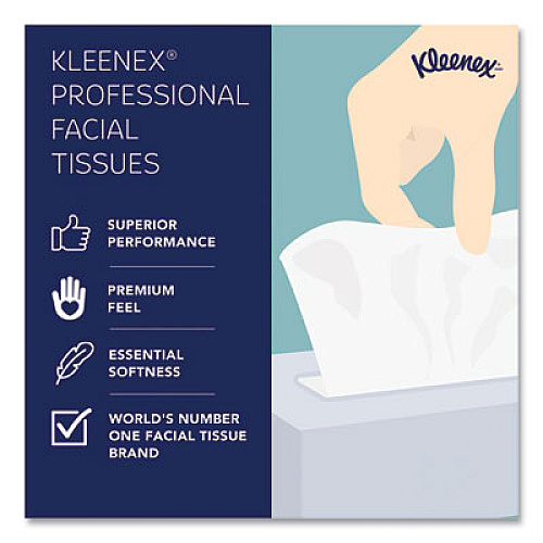 Kleenex Professional Facial Tissue, Pop-Up Box, 2-Ply, White, 90 Sheets/Box (21270BX)