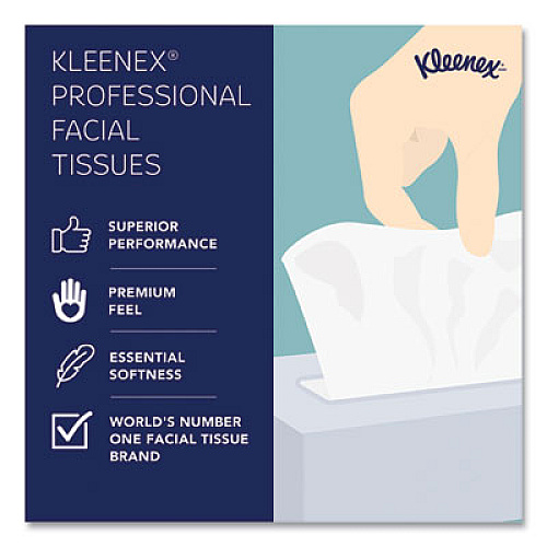 Kleenex Professional Facial Tissue, Pop-Up Box, 2-Ply, White, 90 Sheets/Box, 36 Boxes/Carton (21270CT)
