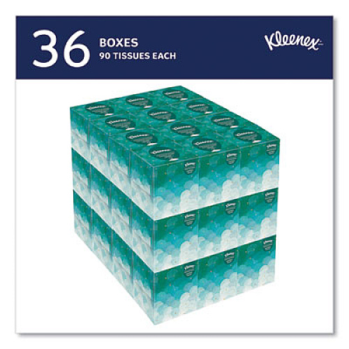 Kleenex Professional Facial Tissue, Pop-Up Box, 2-Ply, White, 90 Sheets/Box, 36 Boxes/Carton (21270CT)