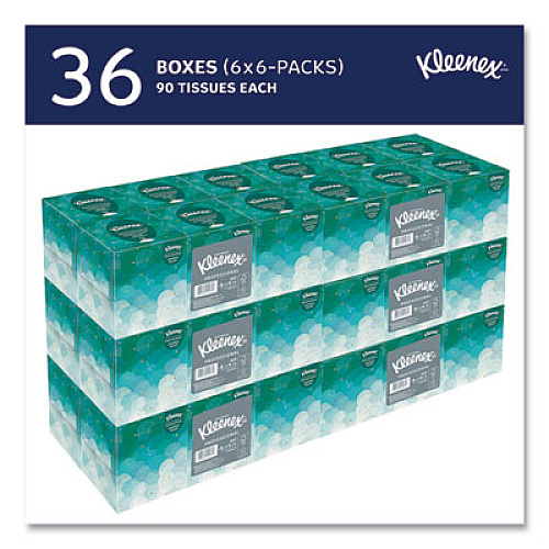Kleenex Professional Facial Tissue, Pop-Up Box, 2-Ply, 95 Sheets/Box, 6 Boxes/Pack, 6 Packs/Carton (21271CT)