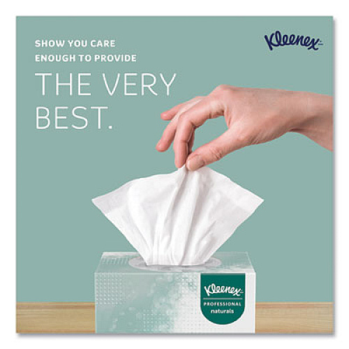 Kleenex Naturals Facial Tissue, 2-Ply, White, 90 Sheets/Box (21272BX)