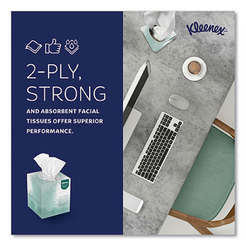 Kleenex Naturals Facial Tissue, 2-Ply, White, 90 Sheets/Box (21272BX)