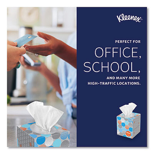 Kleenex Boutique Anti-Viral Facial Tissue, Pop-Up Box, 3-Ply, White, 55 Sheets/Box, 3 Boxes/Pack, 4 Packs/Carton (21286CT)