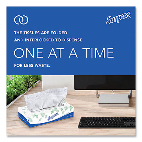 Surpass Facial Tissue for Business, 2-Ply, White, 125 Sheets/Box, 60 Boxes/Carton (21390)