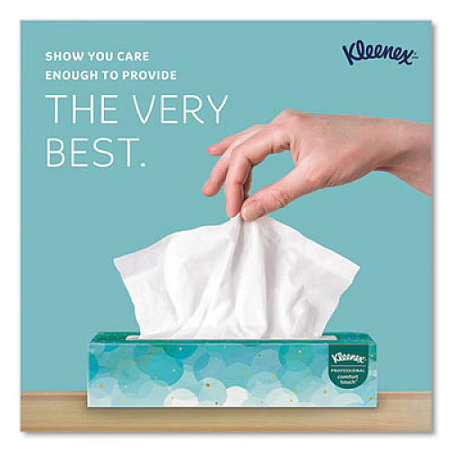 Kleenex White Facial Tissue for Business, Pop-Up Box, 2-Ply, 90 Sheets/Box, 36 Boxes/Carton (21400)