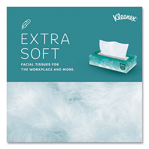 Kleenex White Facial Tissue for Business, Pop-Up Box, 2-Ply, 90 Sheets/Box, 36 Boxes/Carton (21400)