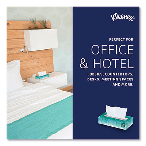 Kleenex White Facial Tissue for Business, Pop-Up Box, 2-Ply, 90 Sheets/Box (21400BX)