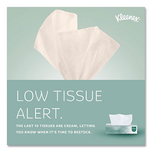 Kleenex Naturals Facial Tissue for Business, Flat Box, 2-Ply, White, 125 Sheets/Box, 48 Boxes/Carton (21601)