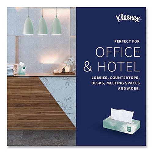 Kleenex Naturals Facial Tissue for Business, Flat Box, 2-Ply, White, 125 Sheets/Box (21601BX)