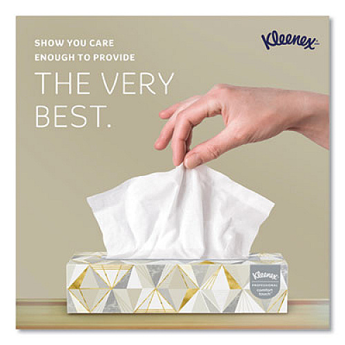 Kleenex White Facial Tissue, Pop-Up Box, 2-Ply, 125 Sheets/Box (21606BX)