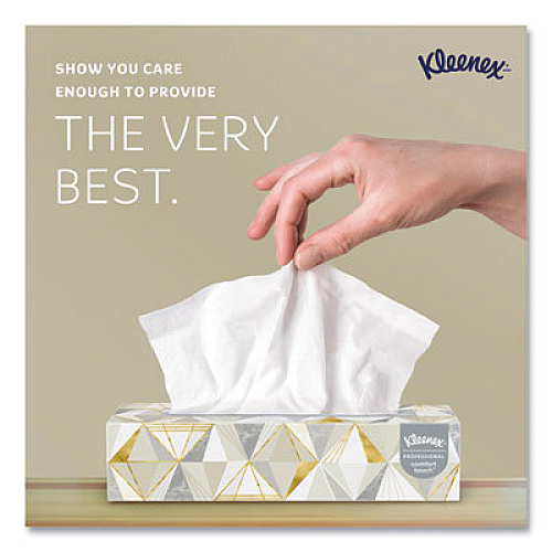 Kleenex White Facial Tissue for Business, Pop-Up Box, 2-Ply, 125 Sheets/Box, 48 Boxes/Carton (21606CT)