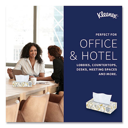 Kleenex White Facial Tissue for Business, Pop-Up Box, 2-Ply, 125 Sheets/Box, 48 Boxes/Carton (21606CT)