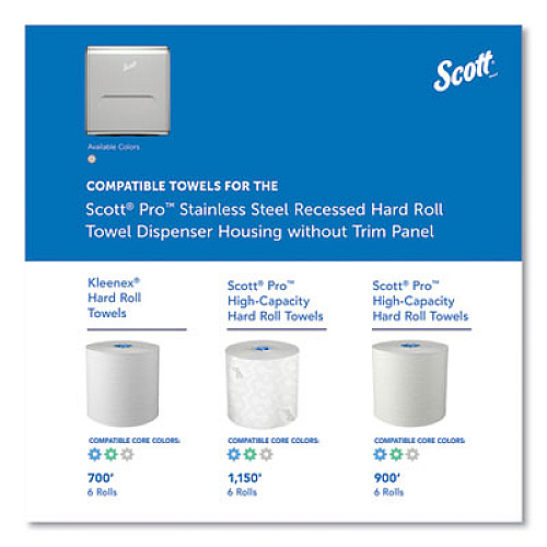 Scott Mod Stainless Steel Recessed Dispenser Housing, 11.13 x 4 x 15.37 (31501)