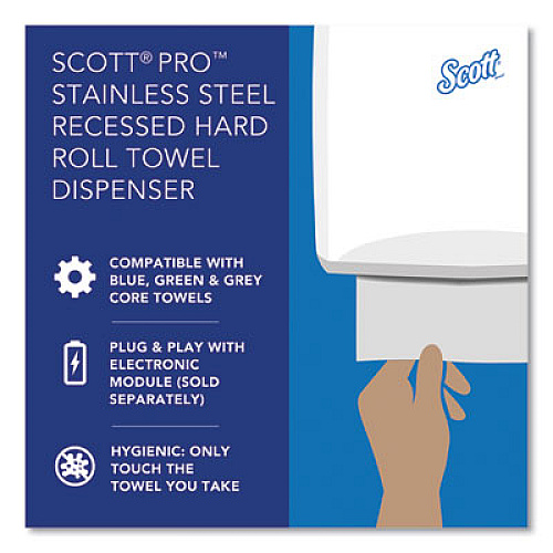 Scott Mod Stainless Steel Recessed Dispenser Housing, 11.13 x 4 x 15.37 (31501)