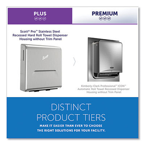 Scott Mod Stainless Steel Recessed Dispenser Housing, 11.13 x 4 x 15.37 (31501)