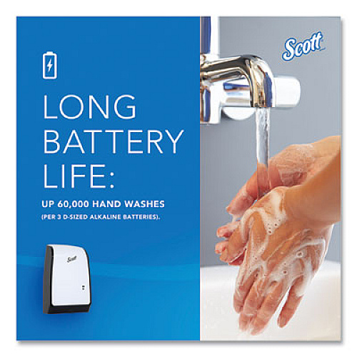 Scott Electronic Skin Care Dispenser, 1,200 mL, 7.3 x 4 x 11.7, White (32499)