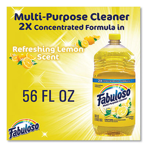 Fabuloso Multi-Use Cleaner, Refreshing Lemon Scent, 56 oz Bottle, 6/Carton (MX06157CT)
