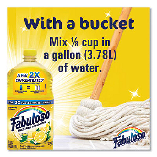 Fabuloso Multi-Use Cleaner, Refreshing Lemon Scent, 56 oz Bottle, 6/Carton (MX06157CT)