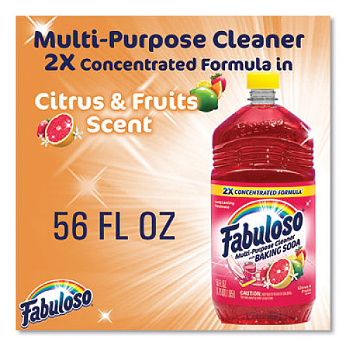Fabuloso Multi-Use Cleaner, Citrus Scent, 56 oz Bottle, 6/Carton (153091)