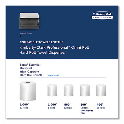 Kimberly-Clark Professional* Omni Roll Towel Dispenser, 10.5 x 10 x 10, Smoke Gray (09746)