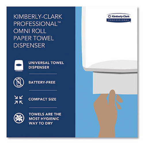 Kimberly-Clark Professional* Omni Roll Towel Dispenser, 10.5 x 10 x 10, Smoke Gray (09746)