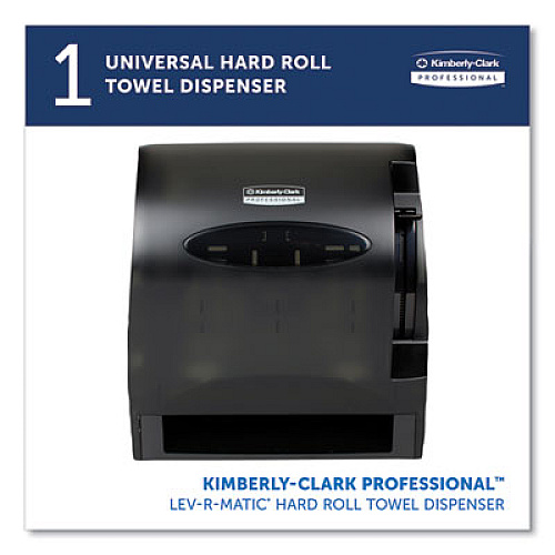 Kimberly-Clark Professional* Lev-R-Matic Roll Towel Dispenser, 13.75 x 9.25 x 11.75, Smoke (09765)