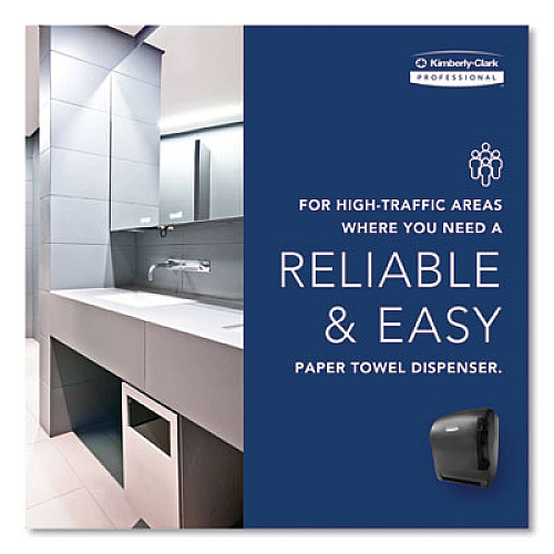 Kimberly-Clark Professional* Lev-R-Matic Roll Towel Dispenser, 13.75 x 9.25 x 11.75, Smoke (09765)