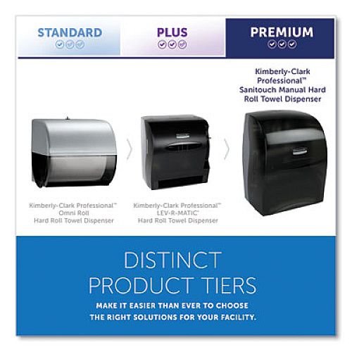 Kimberly-Clark Professional* Sanitouch Hard Roll Towel Dispenser, For 1.5" Core, 12.63 x 10.2 x 16.13, Smoke (09990)